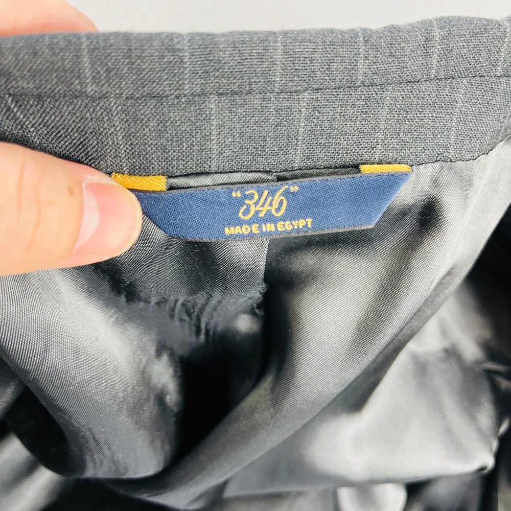 Brooks Brothers 346 Mens Suit 41R Grey Pinstripe Wool Stretch Blazer Pants Set - Picture 6 of 11